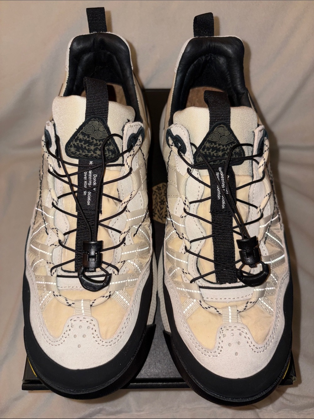 Flower Mountain IWANO 2 UNI Suede and technical fabric sneakers -White-Black - Picture 8 of 16